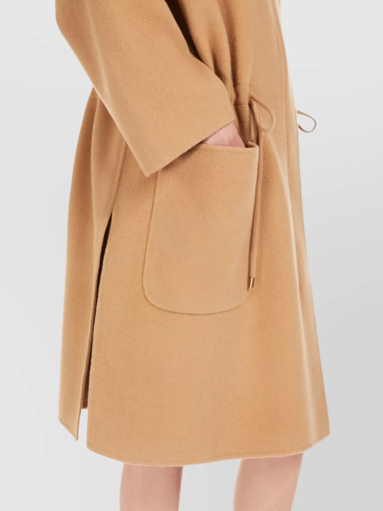 Max Mara Drawstring Waist Hooded Coat