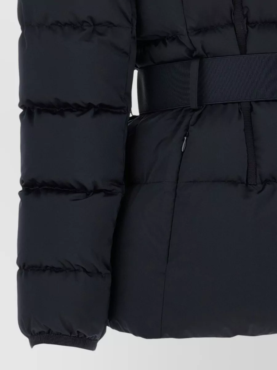 Elisabetta Franchi Down Quilted Belted Hooded Coat
