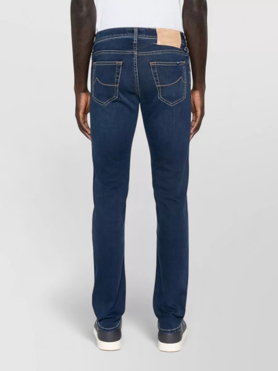 Jacob Cohen Slim Fit Denim Jeans Belt Loop Design