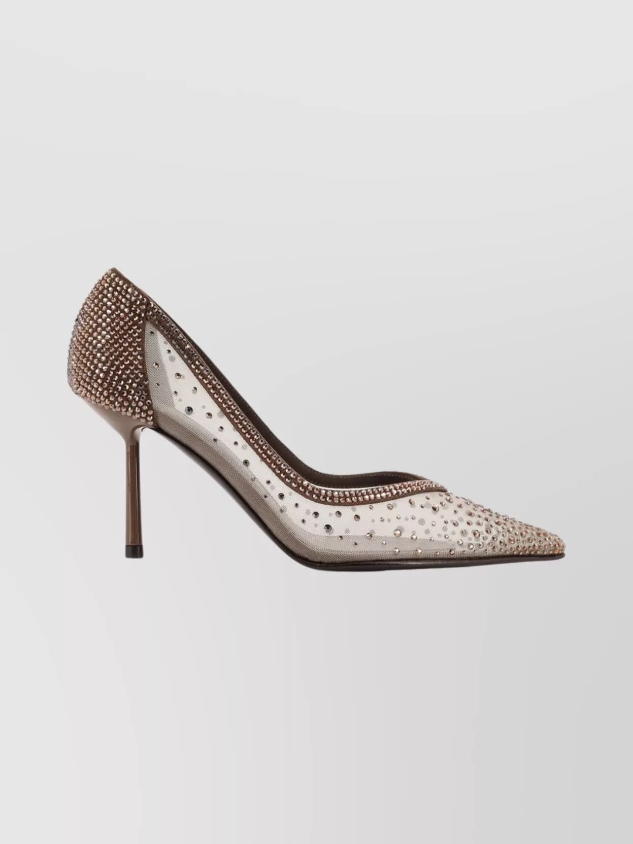 Le Silla Rhinestone Embellished Mesh Stiletto Pumps