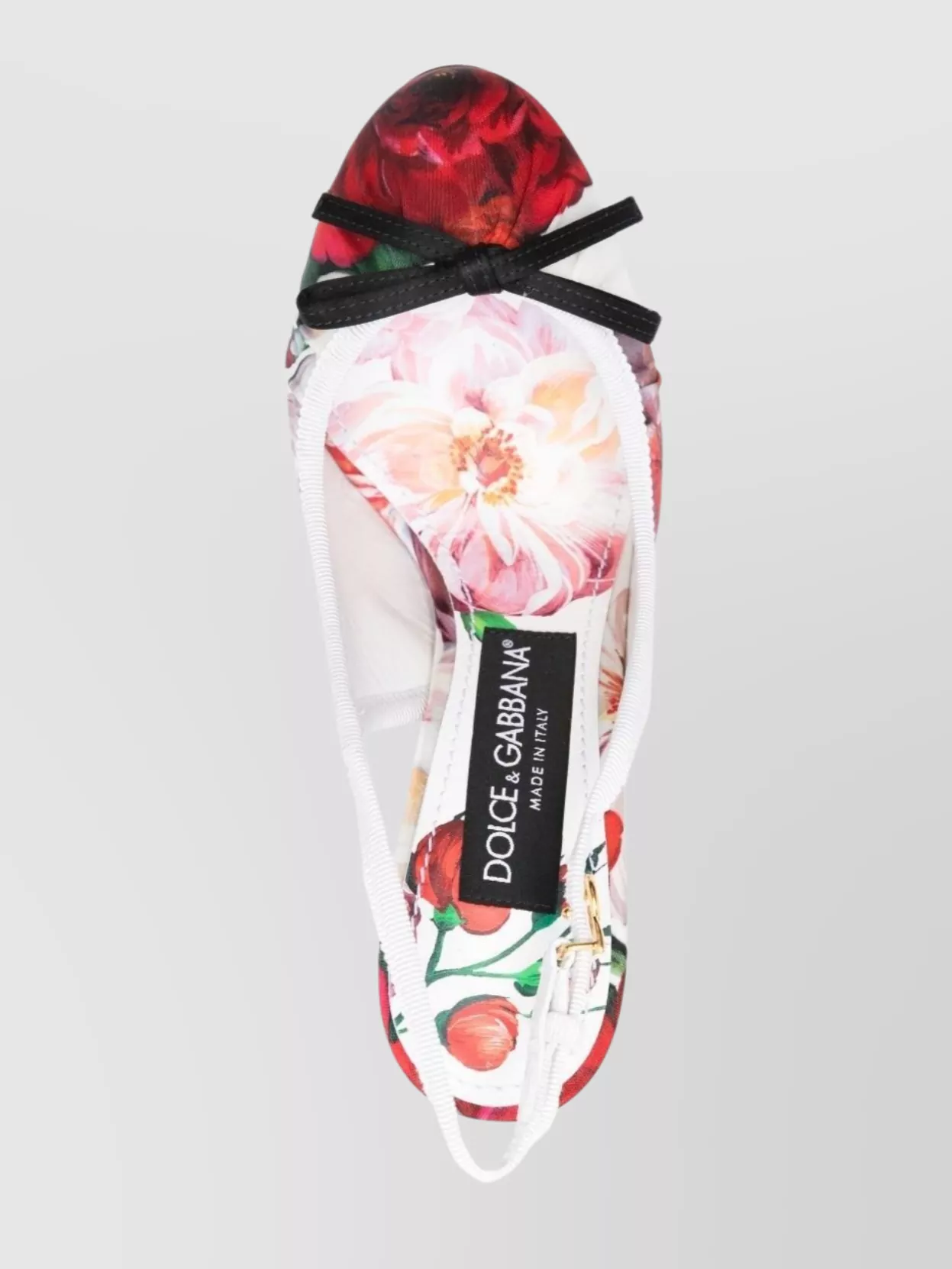 Shop Dolce & Gabbana Satin Pumps With Floral Print And Bow