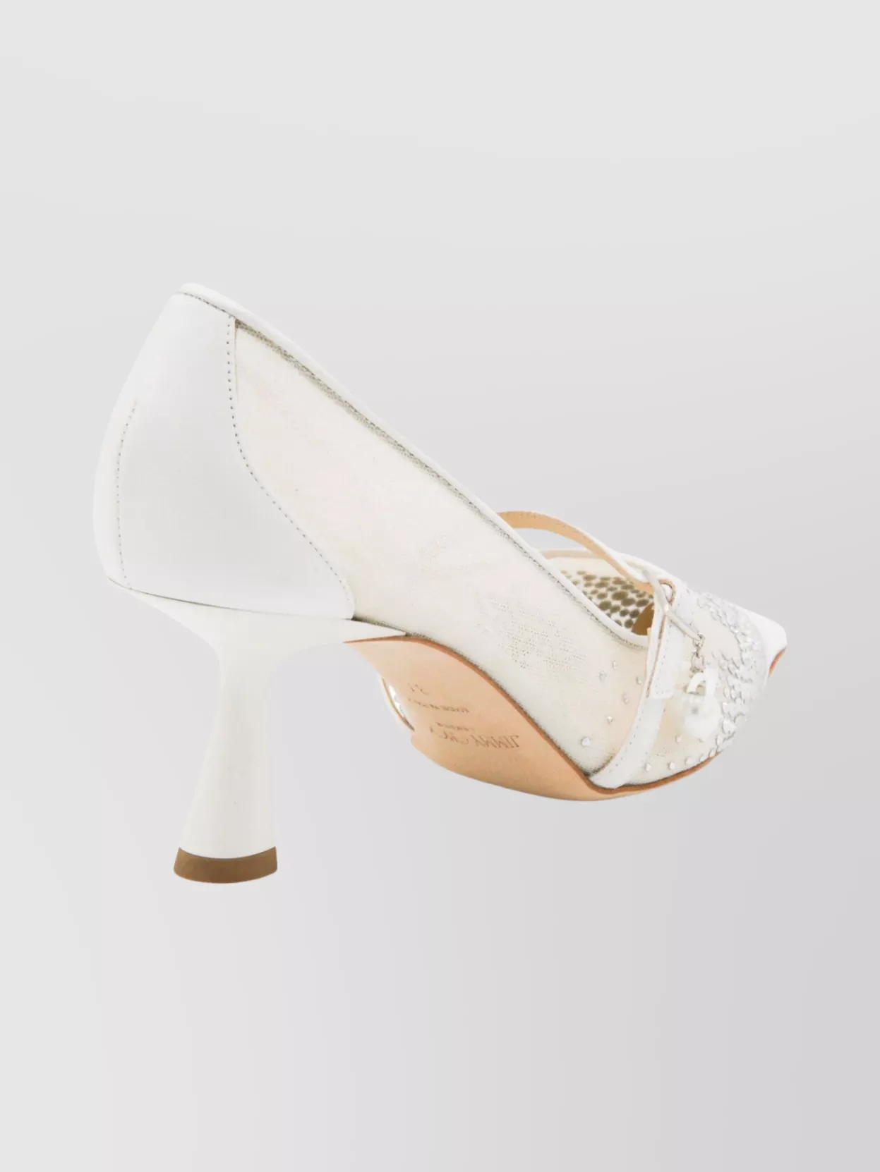 Jimmy Choo Embellished Stiletto Pumps Mesh Panels