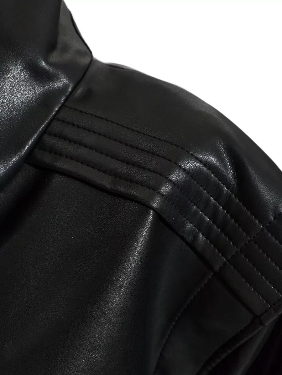 Self-Portrait Leather Bomber Jacket