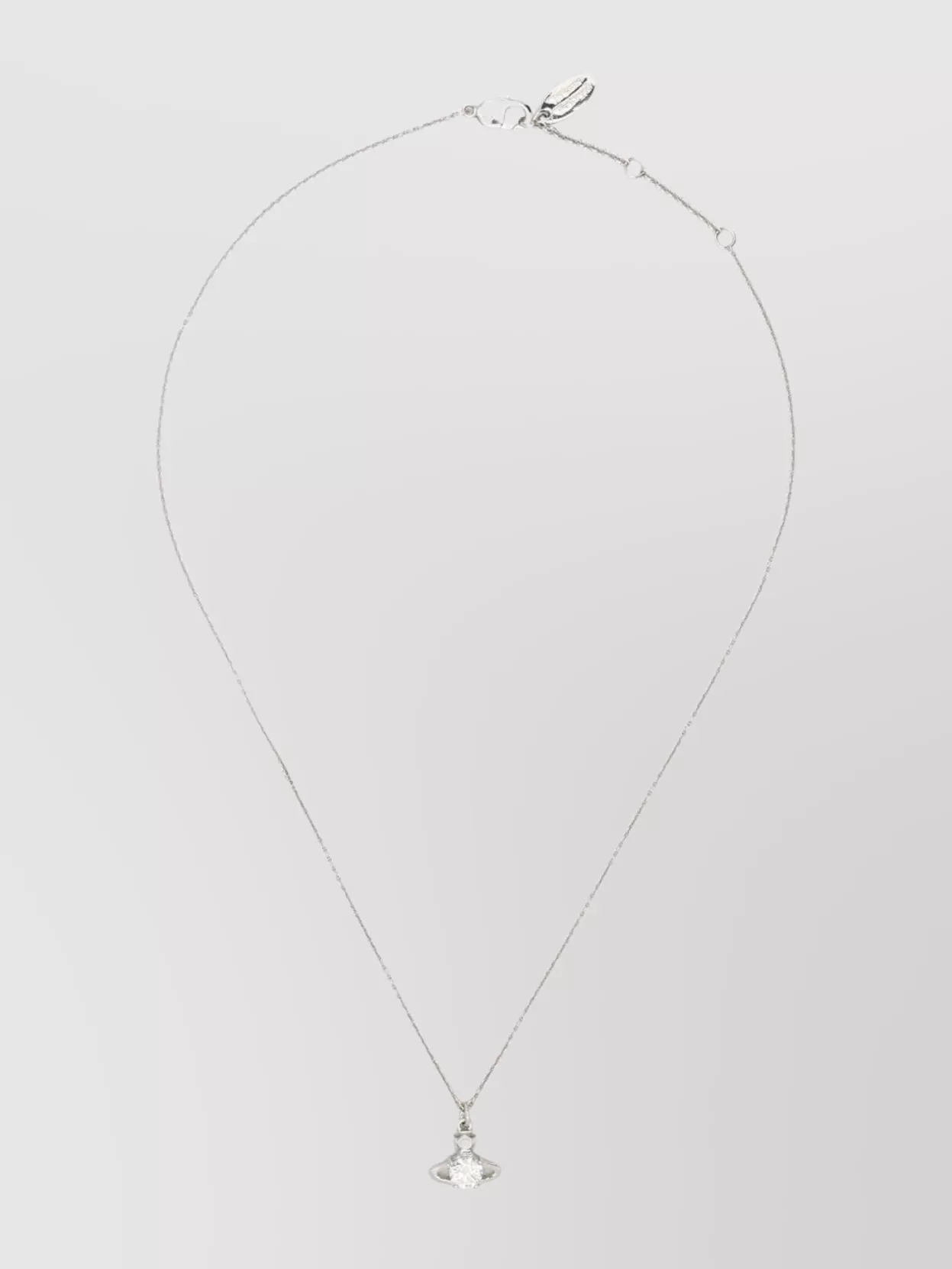 Vivienne Westwood Crystal Pendant Necklace With Chain Link Detailing