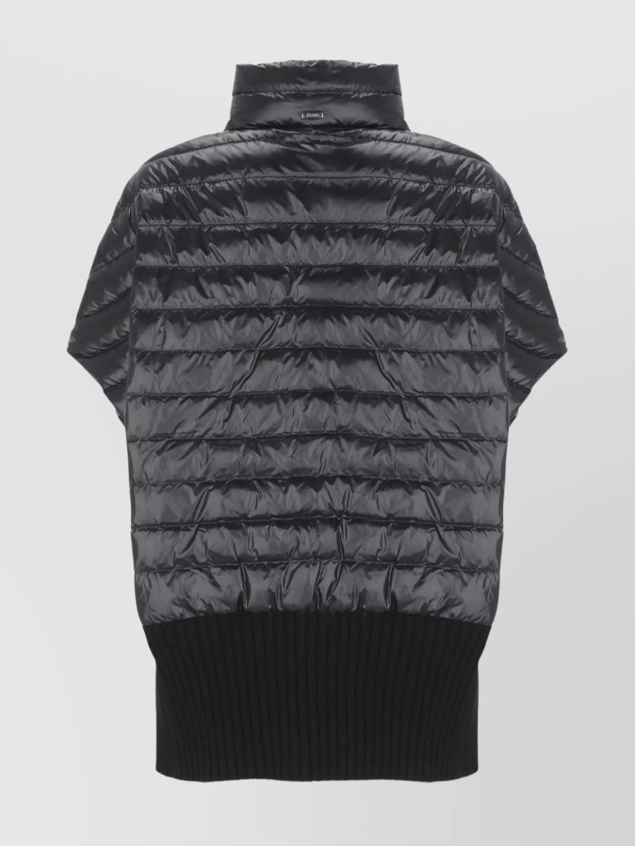 Herno Sleeveless Puffer Jacket High Collar In Black