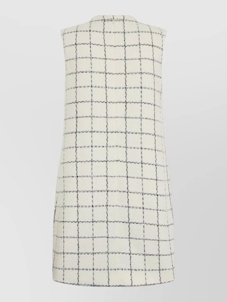 Self-Portrait Checked Sleeveless Mini Dress