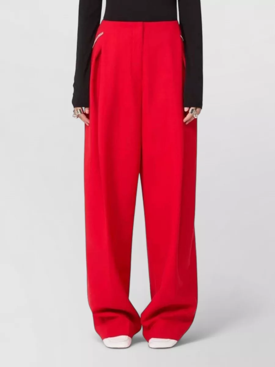 Sportmax Pleated Wide-Leg Trousers