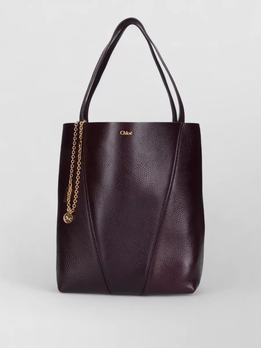 Chloé Tote Bag Structured Shape Double Handles Chain