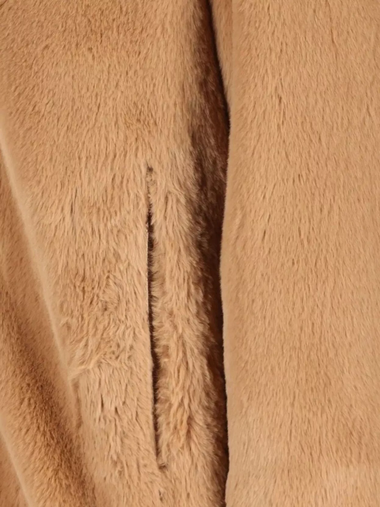 Herno Long Faux Fur Coat With Belted Waist