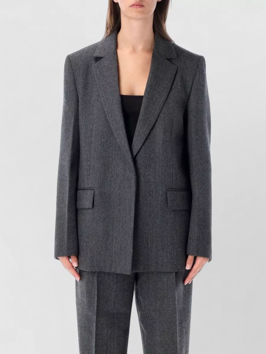 Totême wool oversized herringbone blazer