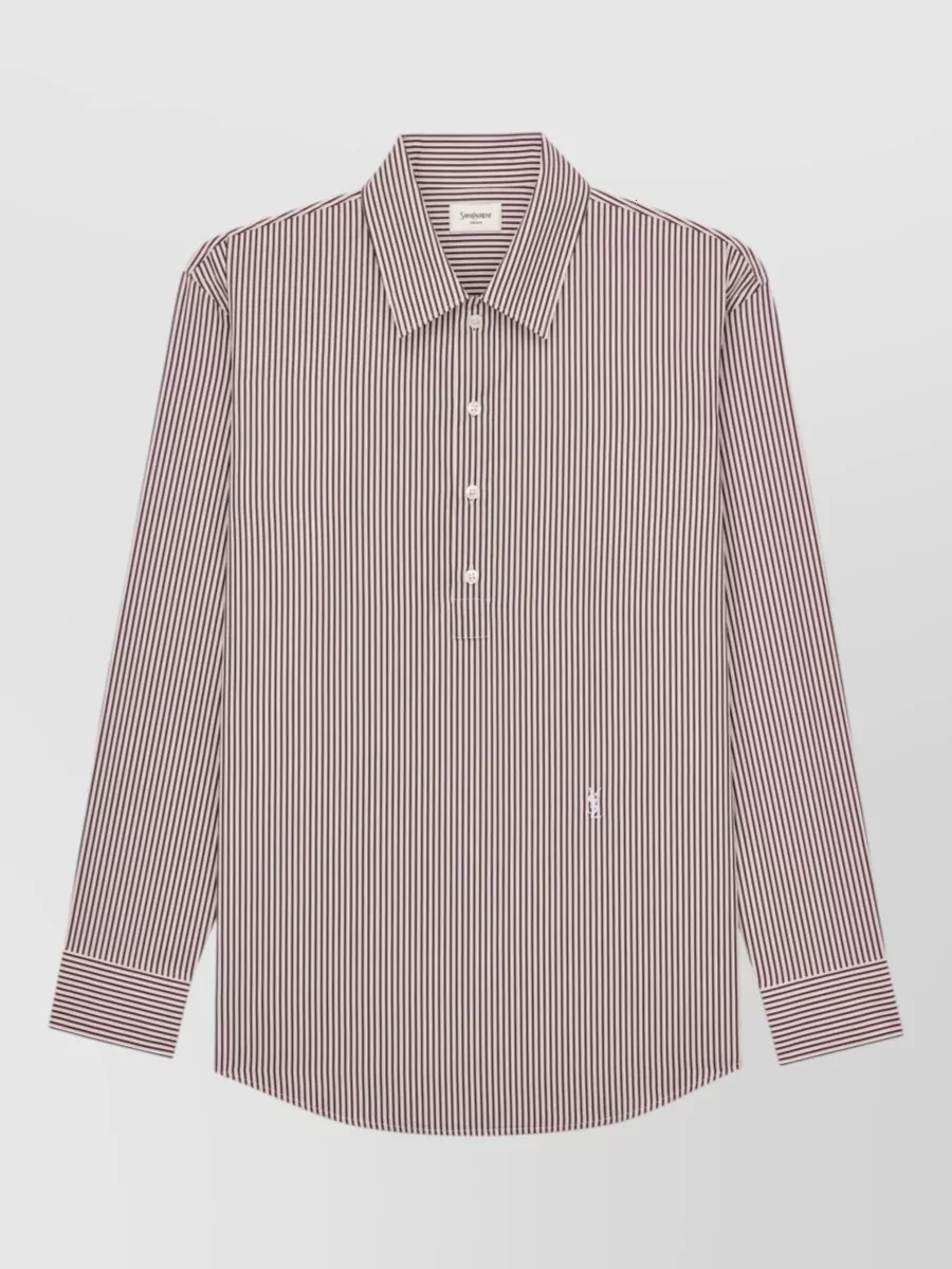 Saint Laurent striped cotton poplin shirt