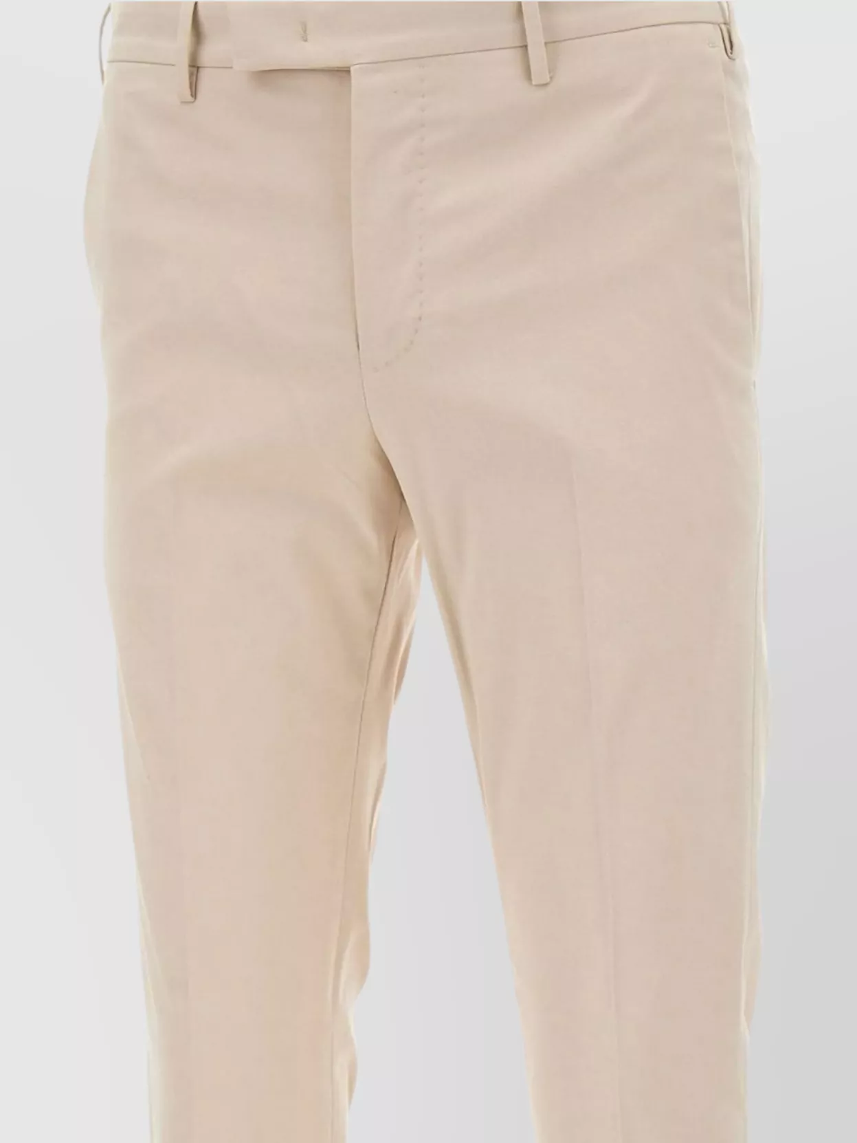 Pt Torino Straight Leg Trousers With Belt Loops And Pockets