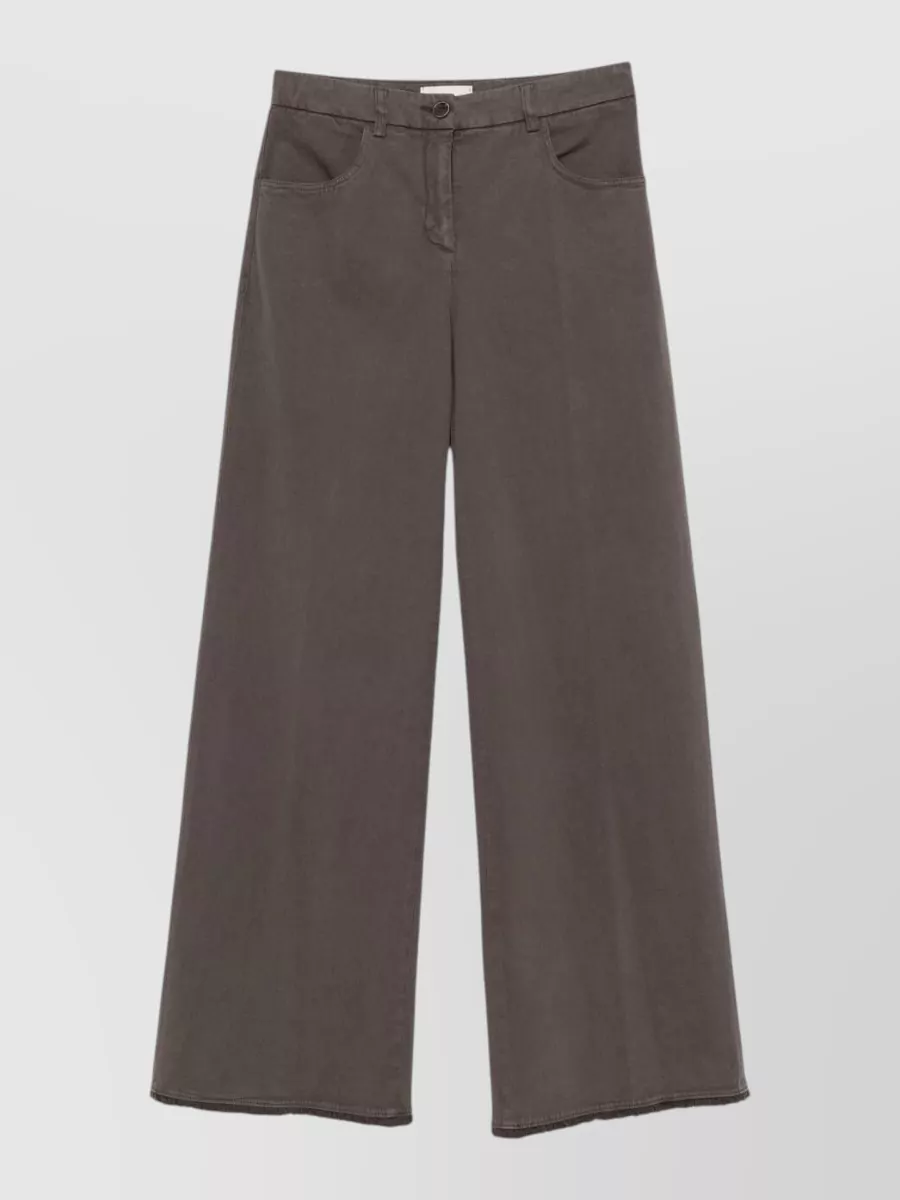 Via Masini 80 Cotton Wide-Leg Trousers