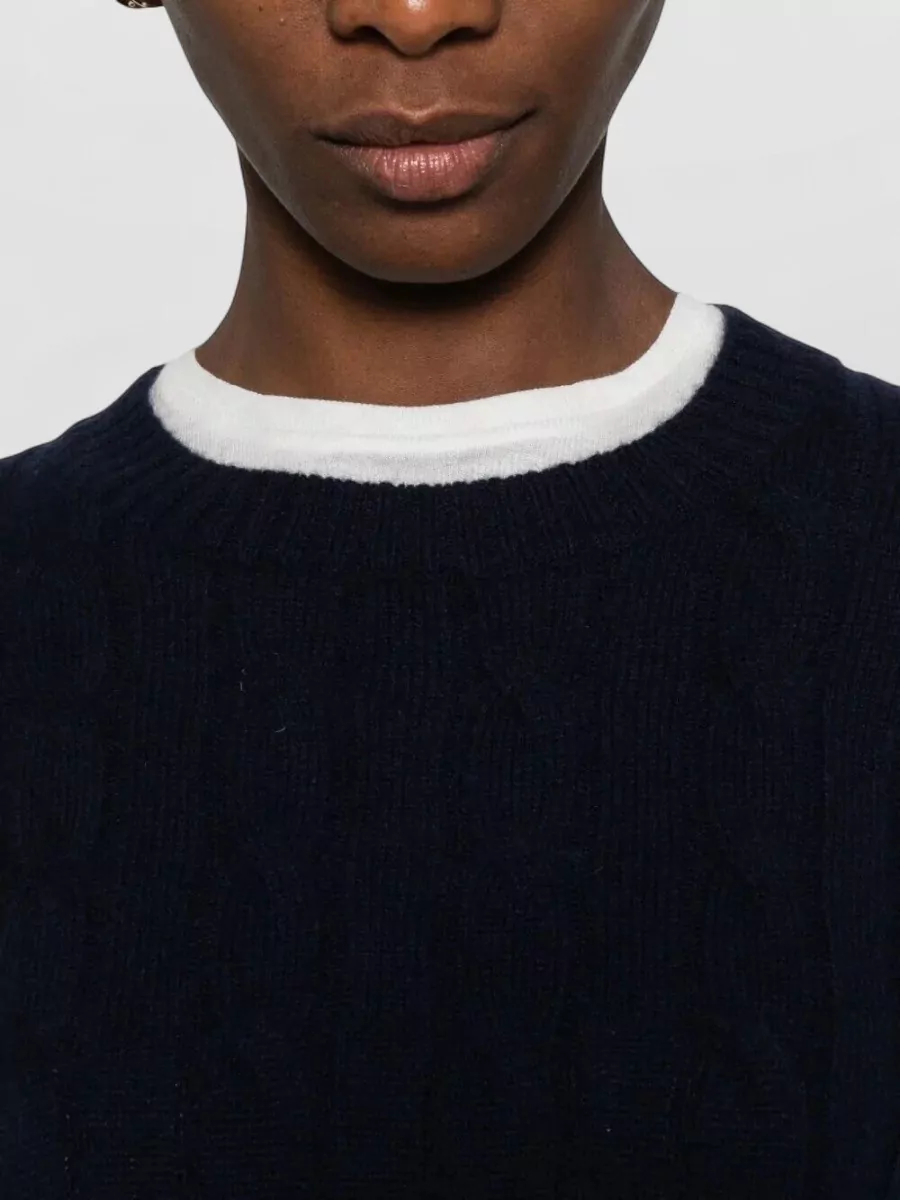 Sporty & Rich Cable-Knit Cashmere Sweater