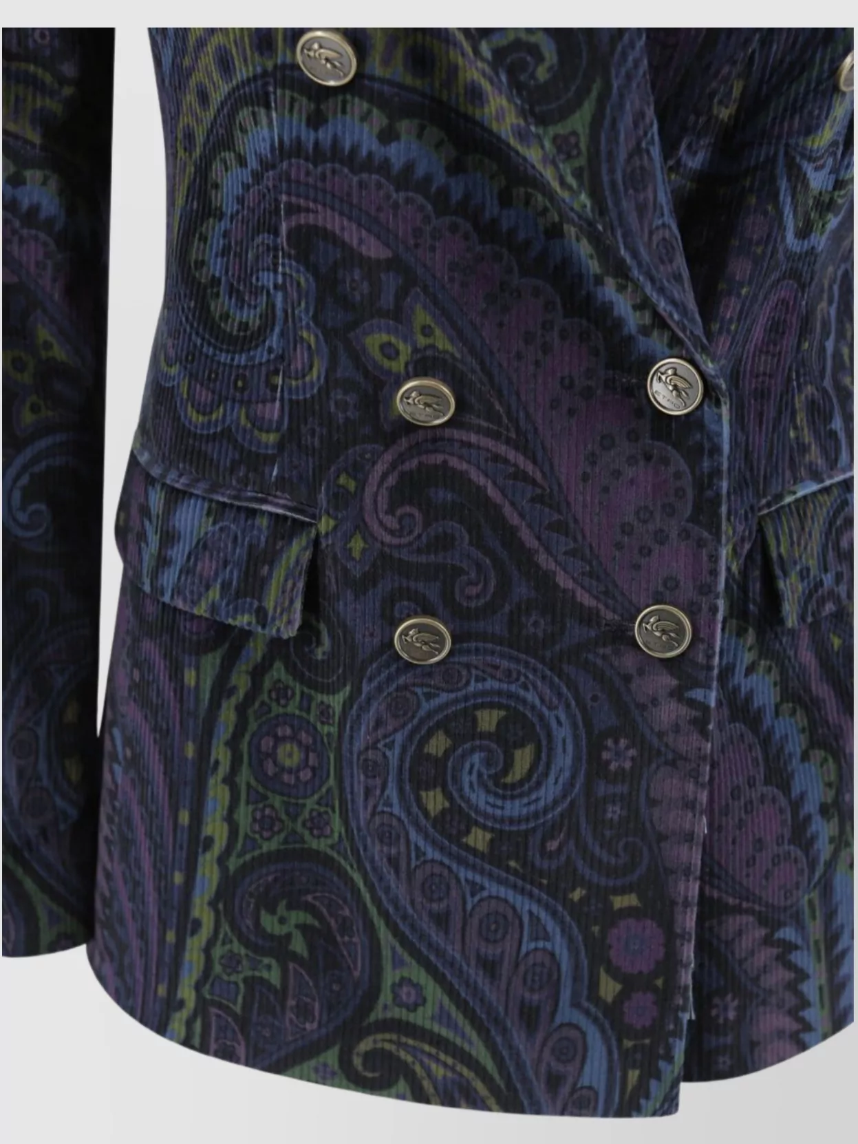 Etro Jacquard Paisley Double-Breasted Jacket