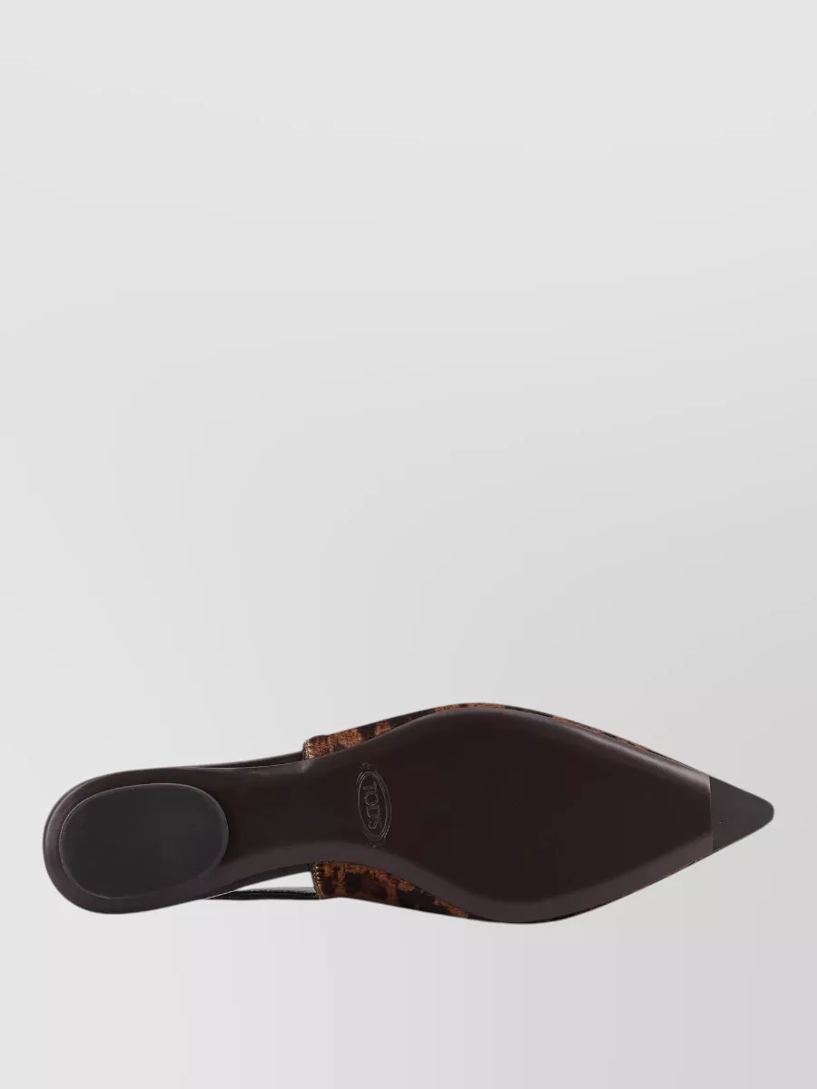 Tod's Pony Hair Leather Ballerina Flats