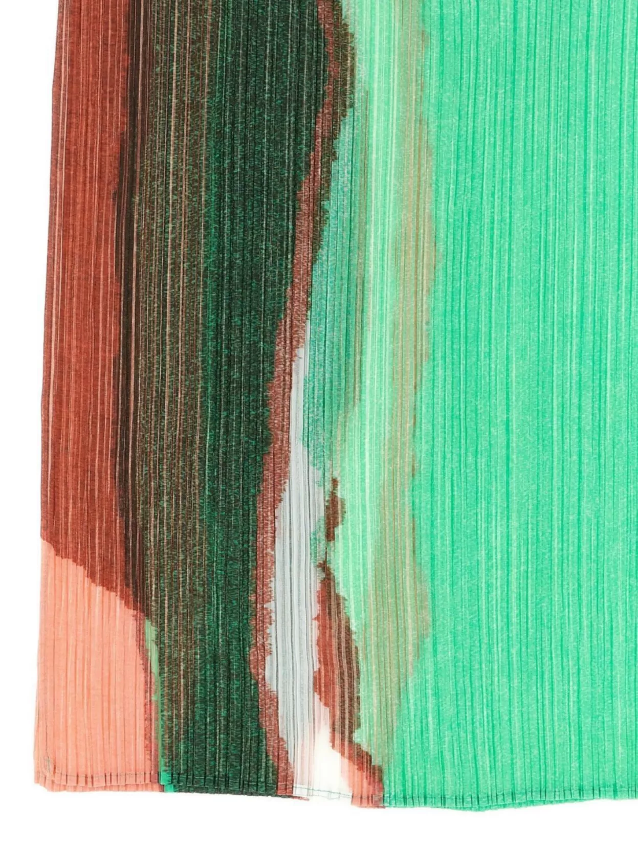 Issey Miyake Green Grainy Colors Madame-t Stole