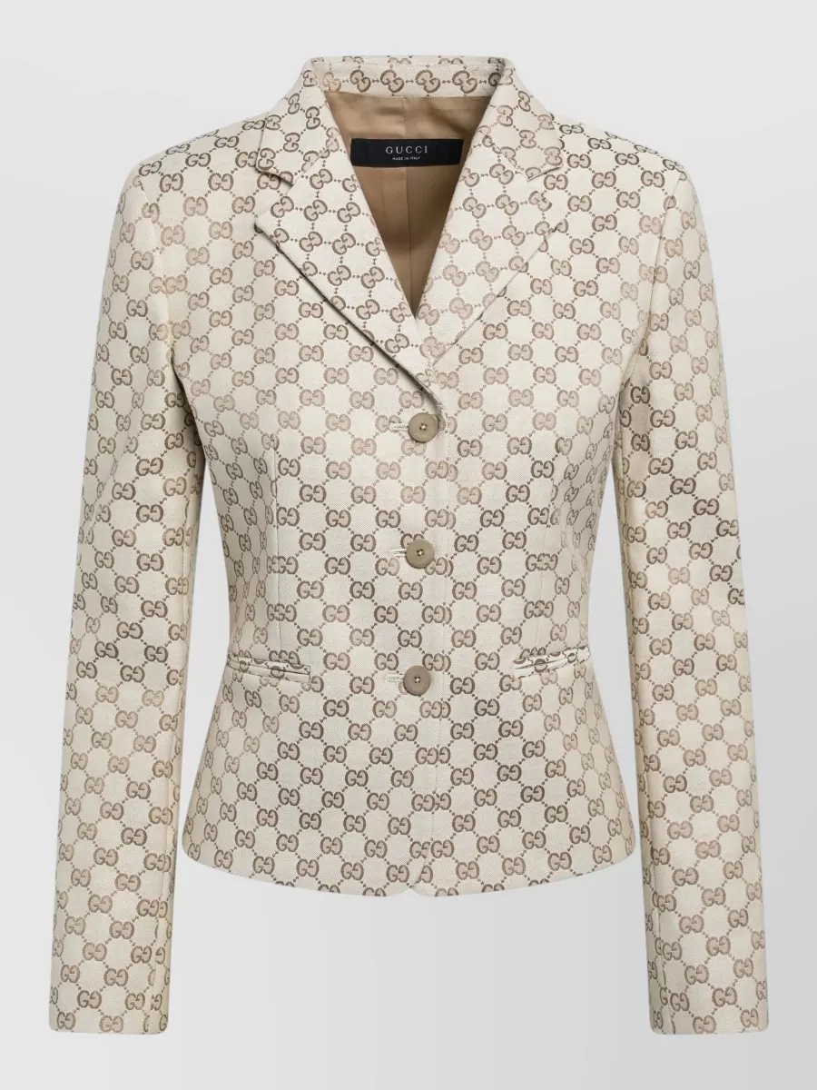 Gucci embroidered gg blazer