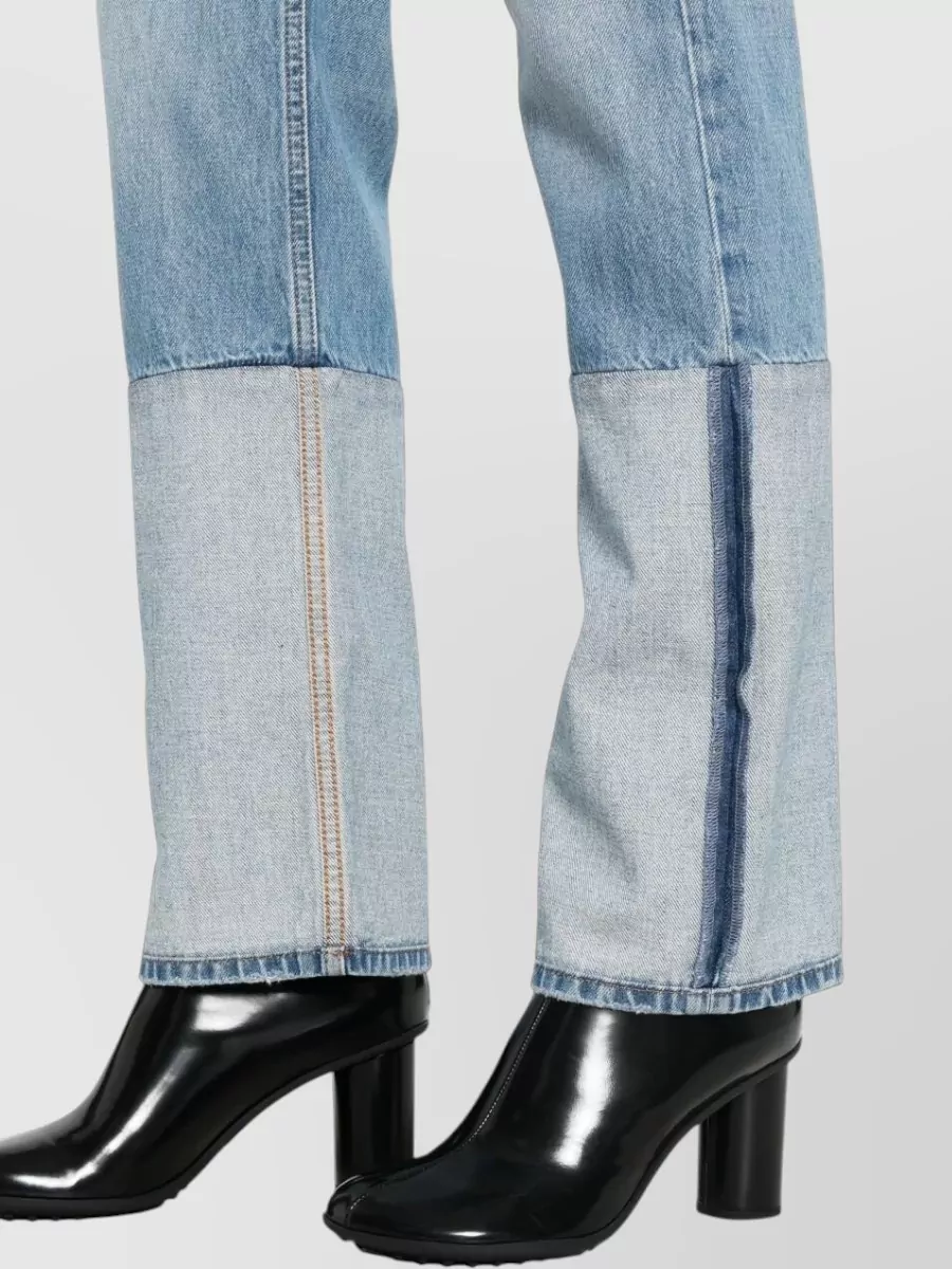 Mm6 Maison Margiela Denim Patchwork Straight-Leg Jeans