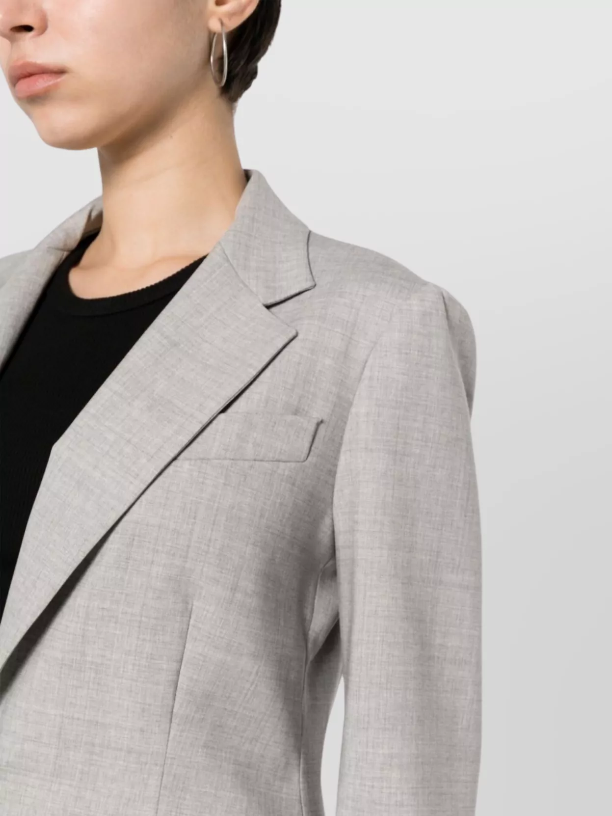 Parosh Single-Breasted Blazer With Faux Buttoned Cuffs