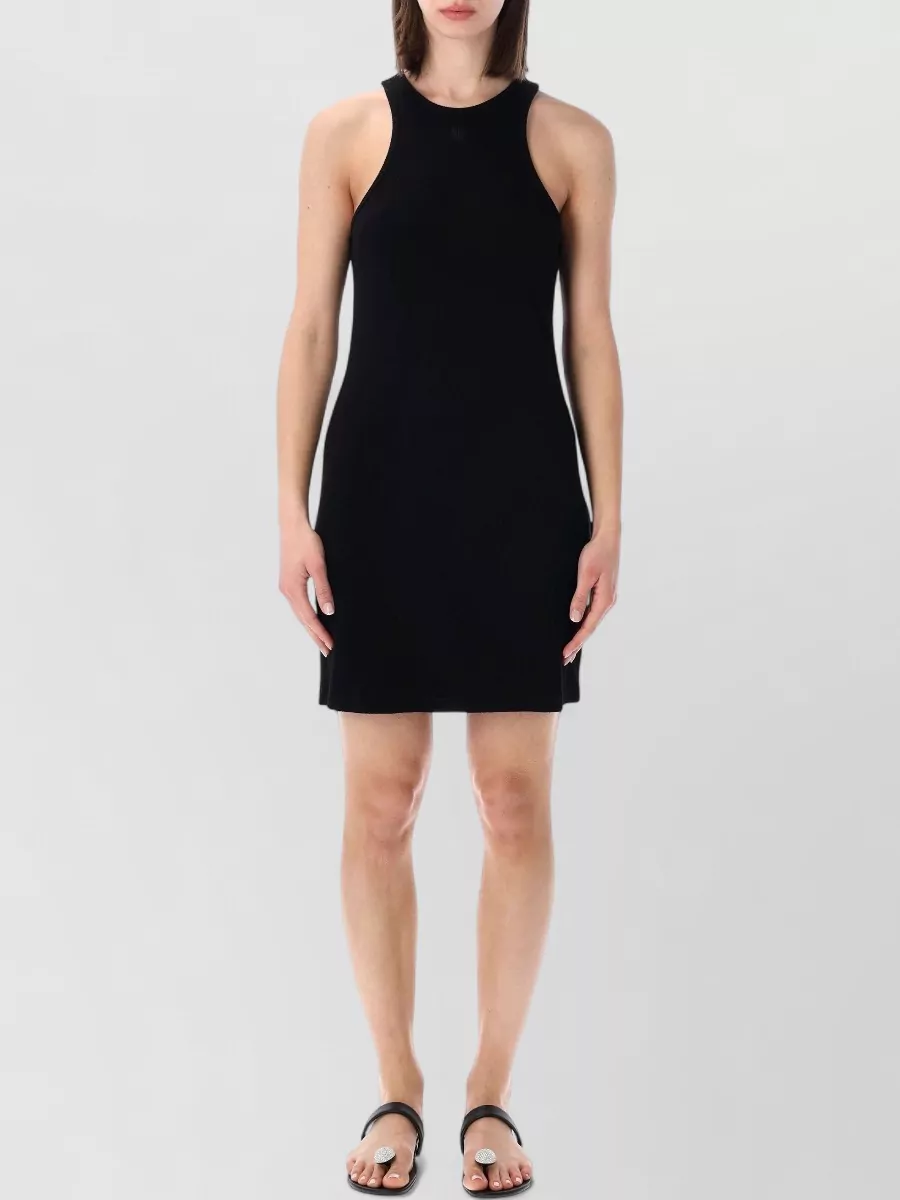 Anine Bing ribbed sleeveless racerback mini dress