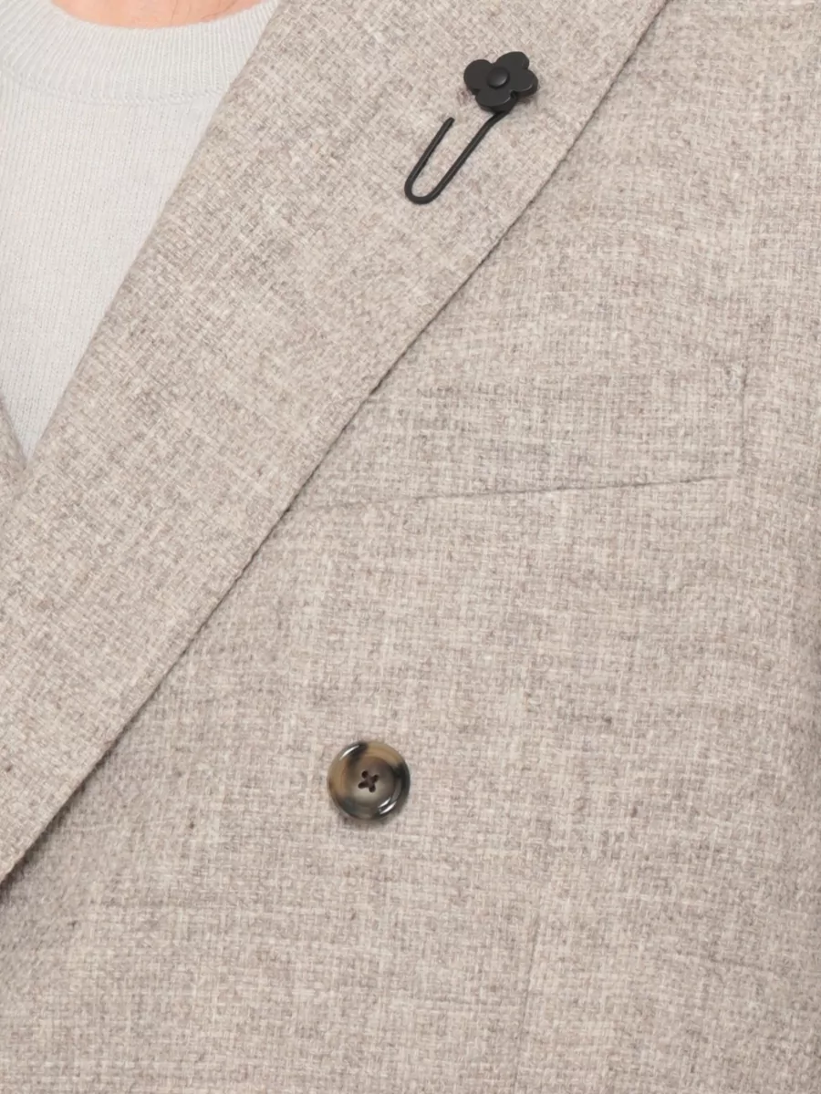 Lardini Virgin Wool Double-Breasted Blazer