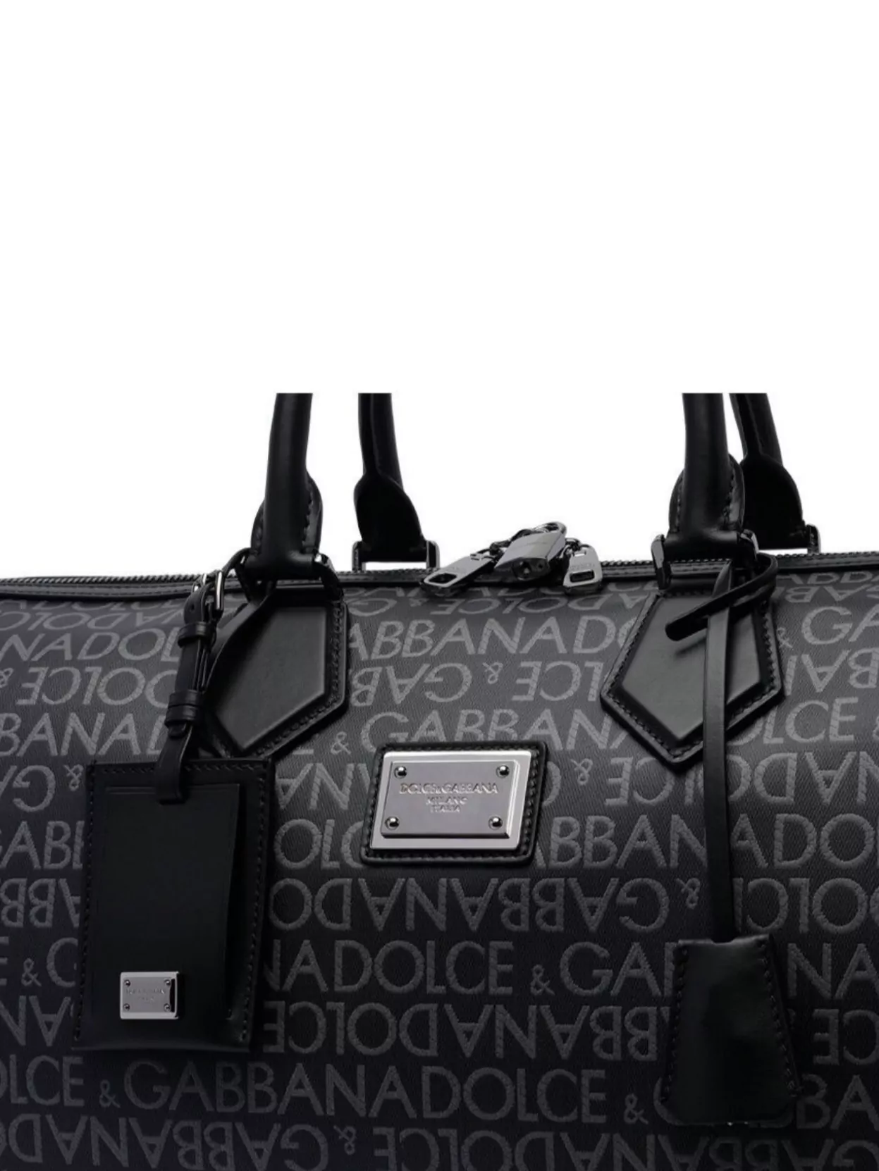 Dolce&Gabbana Logo Print Duffle Bag Handles