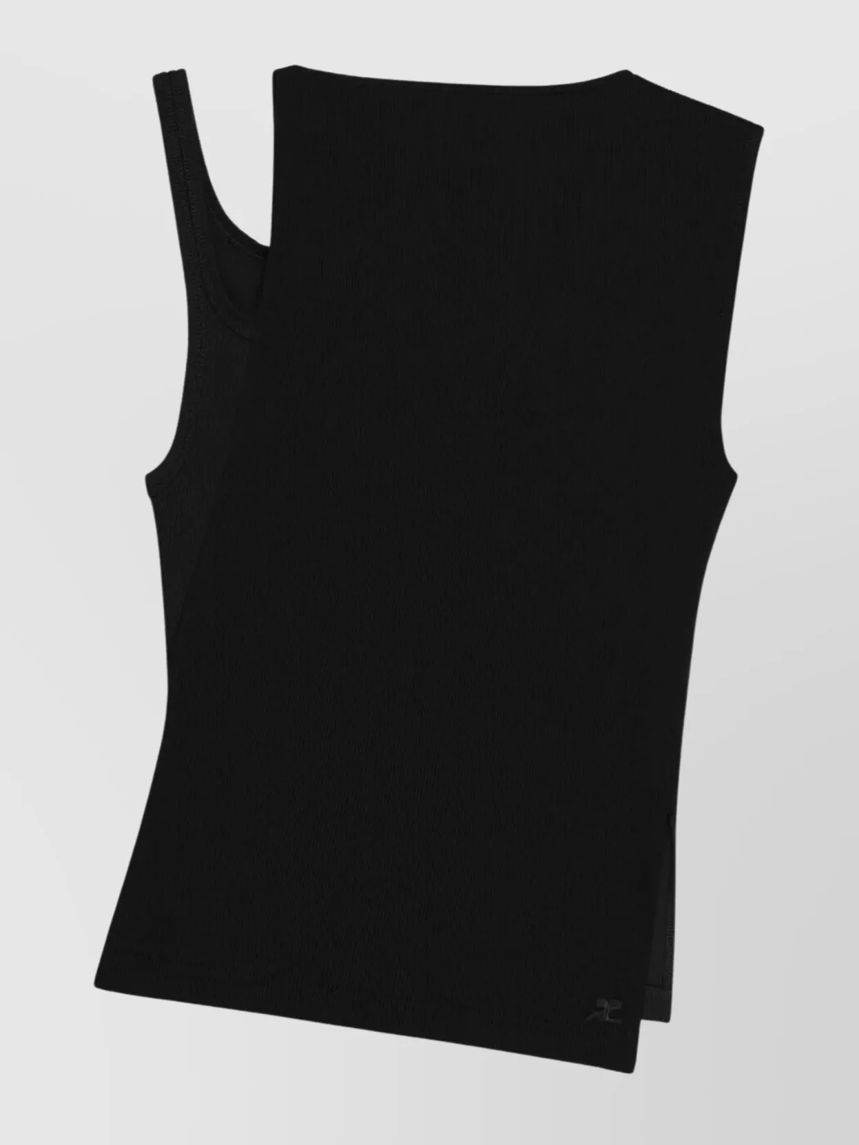 Courrèges Asymmetric Ribbed Sleeveless Top
