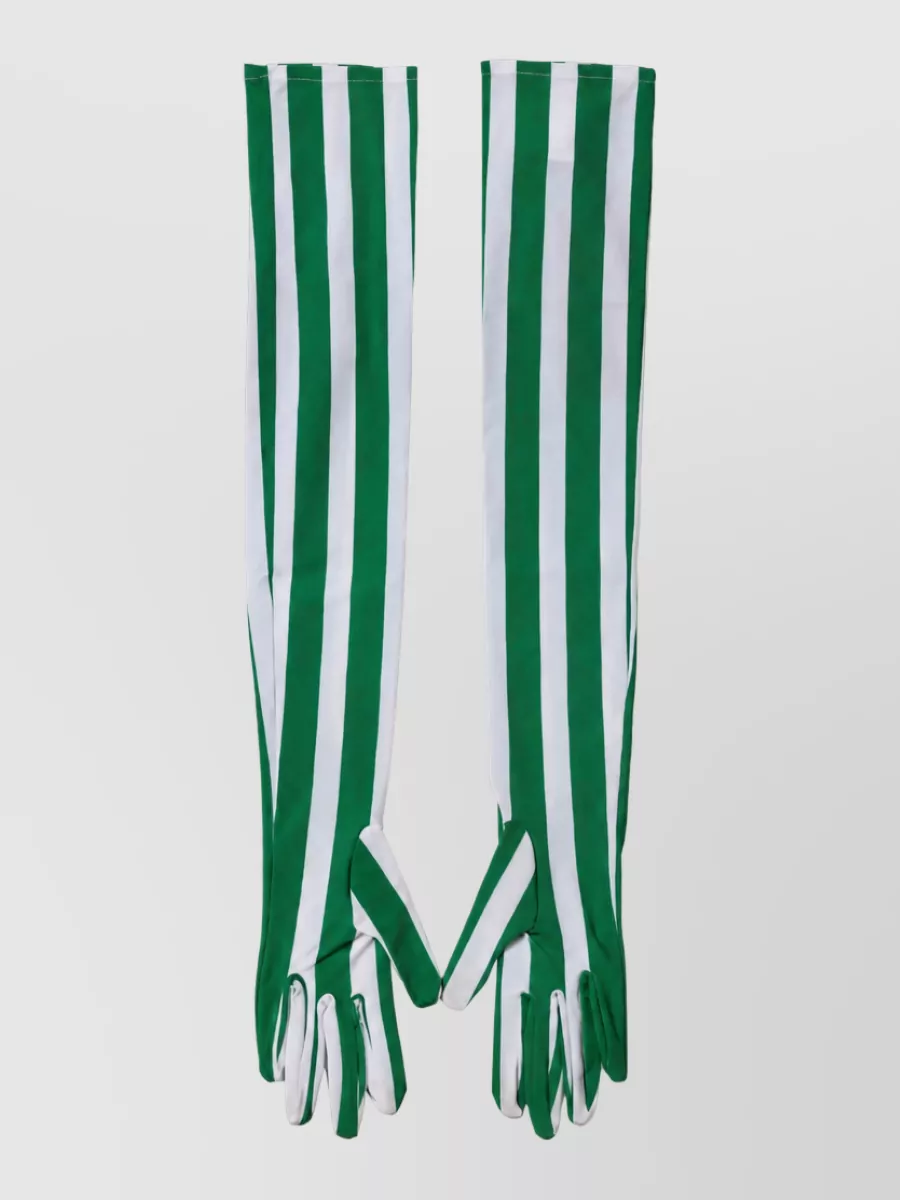 Dolce&Gabbana Striped Elbow-Length Gloves