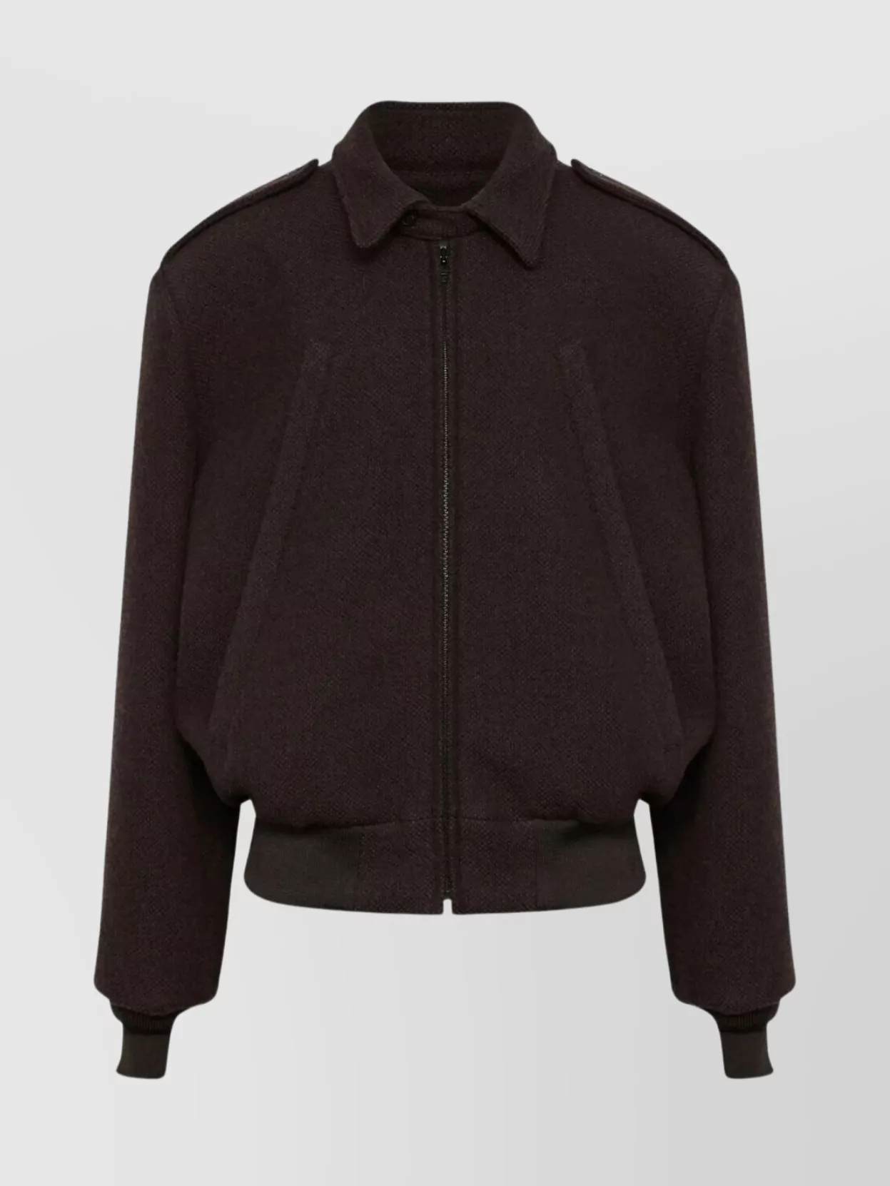 Mm6 Maison Margiela Sports Jacket With Epaulettes And Ribbed Cuffs In Brown