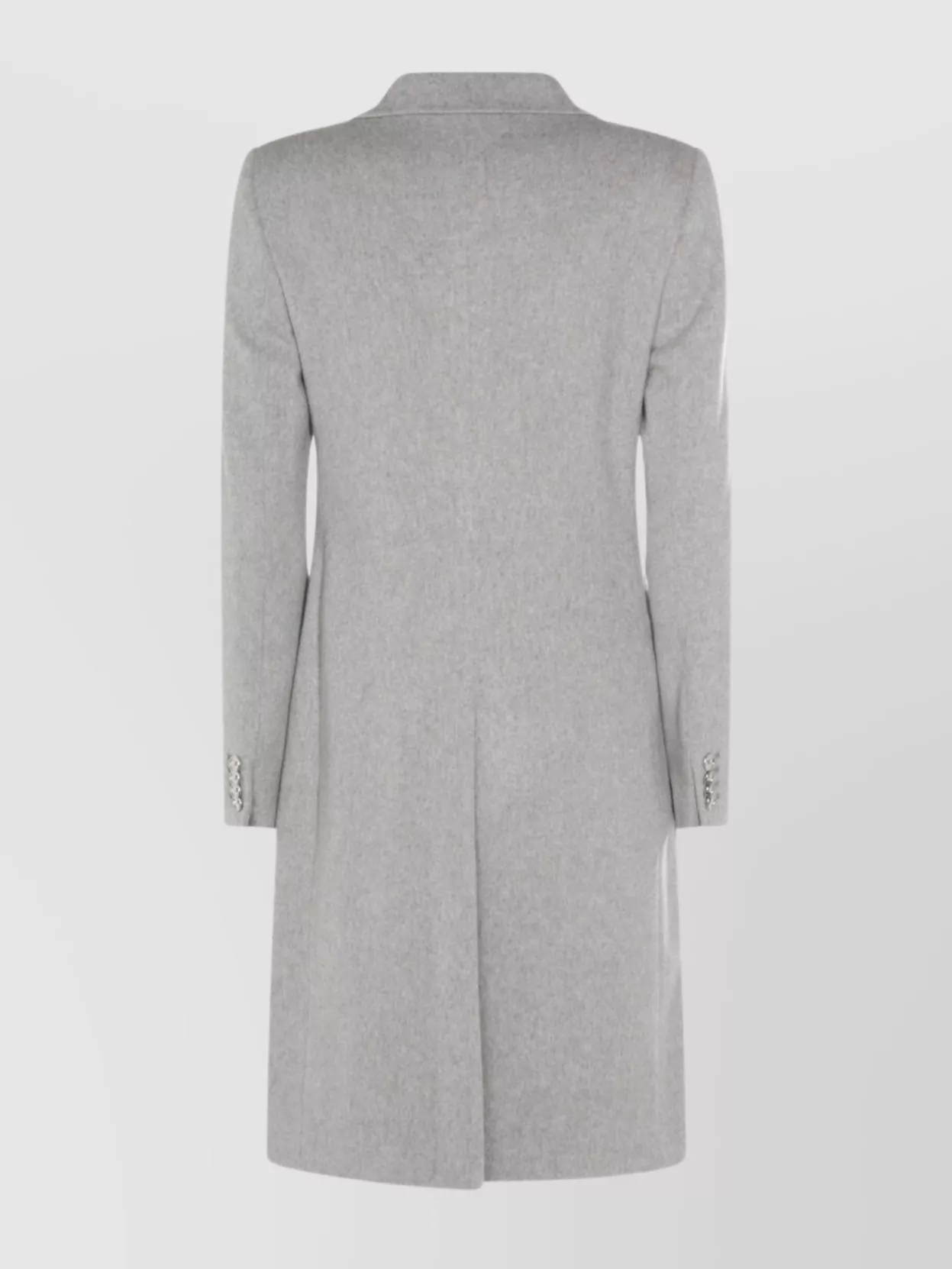 Tagliatore Longline Coat With Button Cuffs And Pockets In Neutral