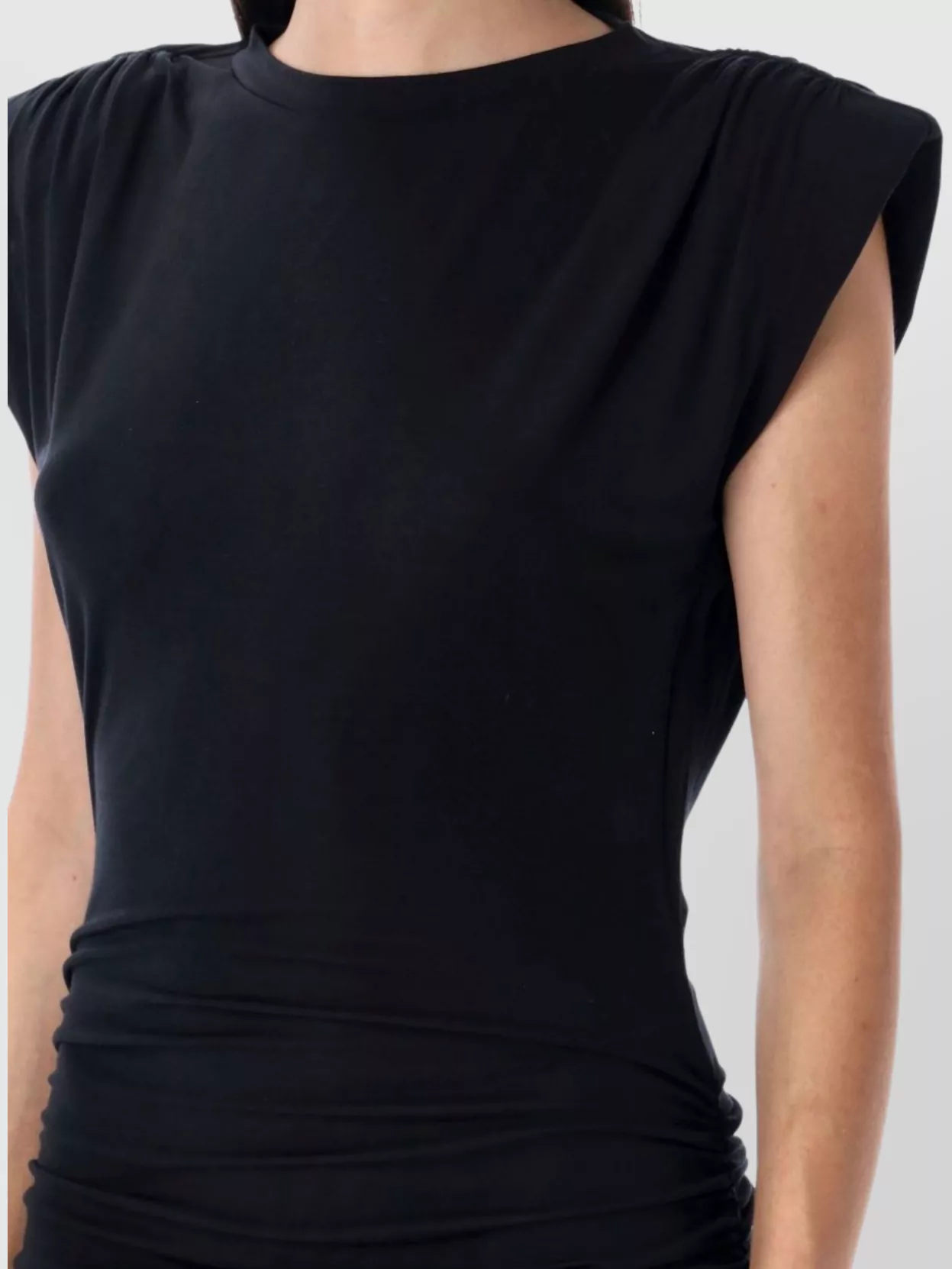 Isabel Marant Etoile Midi Dress With Cap Sleeves And Ruched Detailing