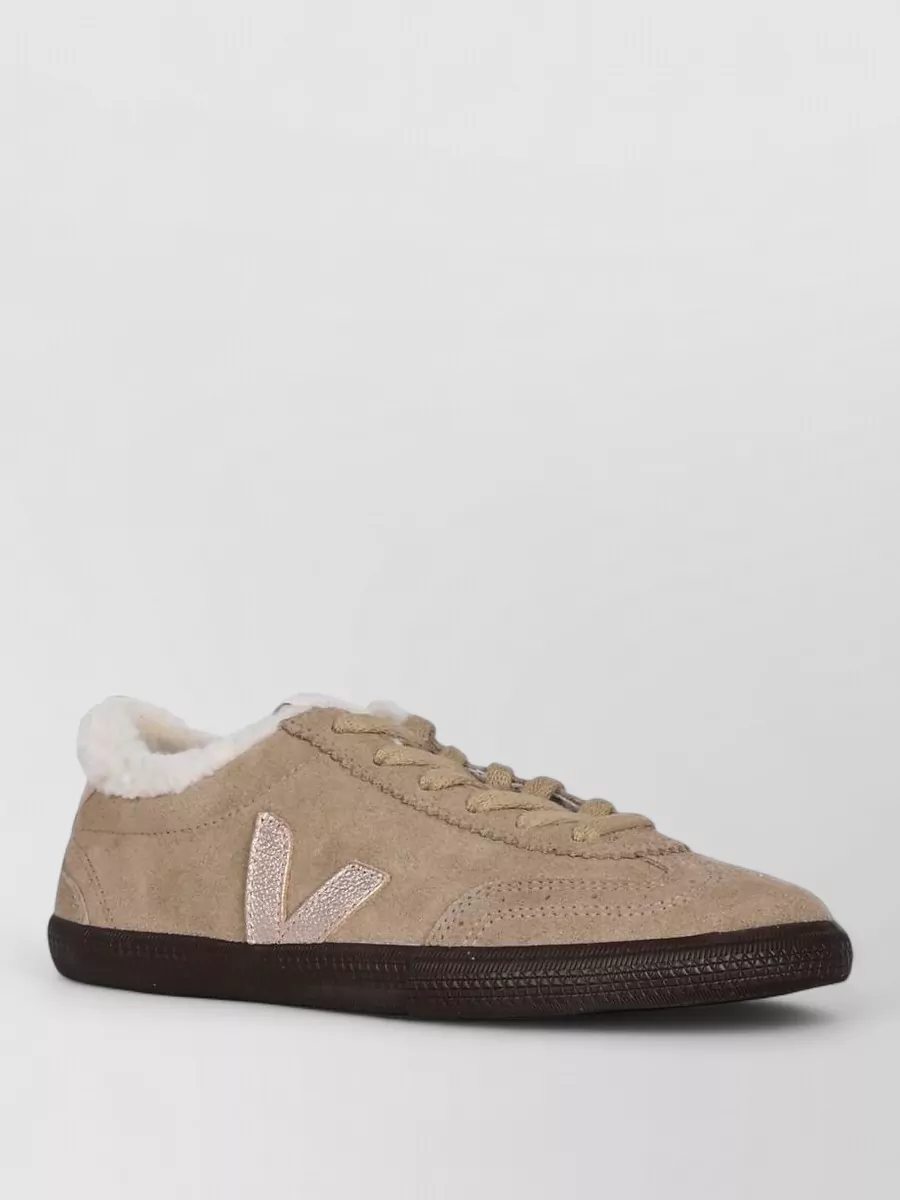 Veja Leather Lace-Up Sneakers