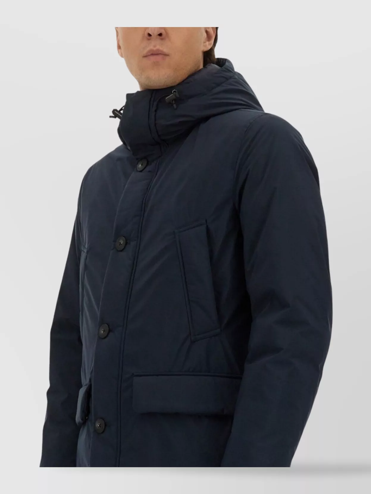 Woolrich Hooded Quilted Jacket Adjustable Hood