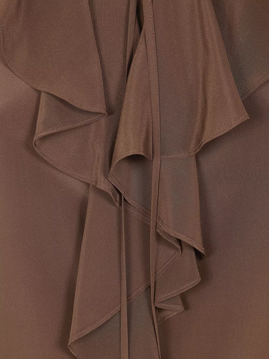 S Max Mara Mstepica Shirt Ruffle Front Tie Neckline