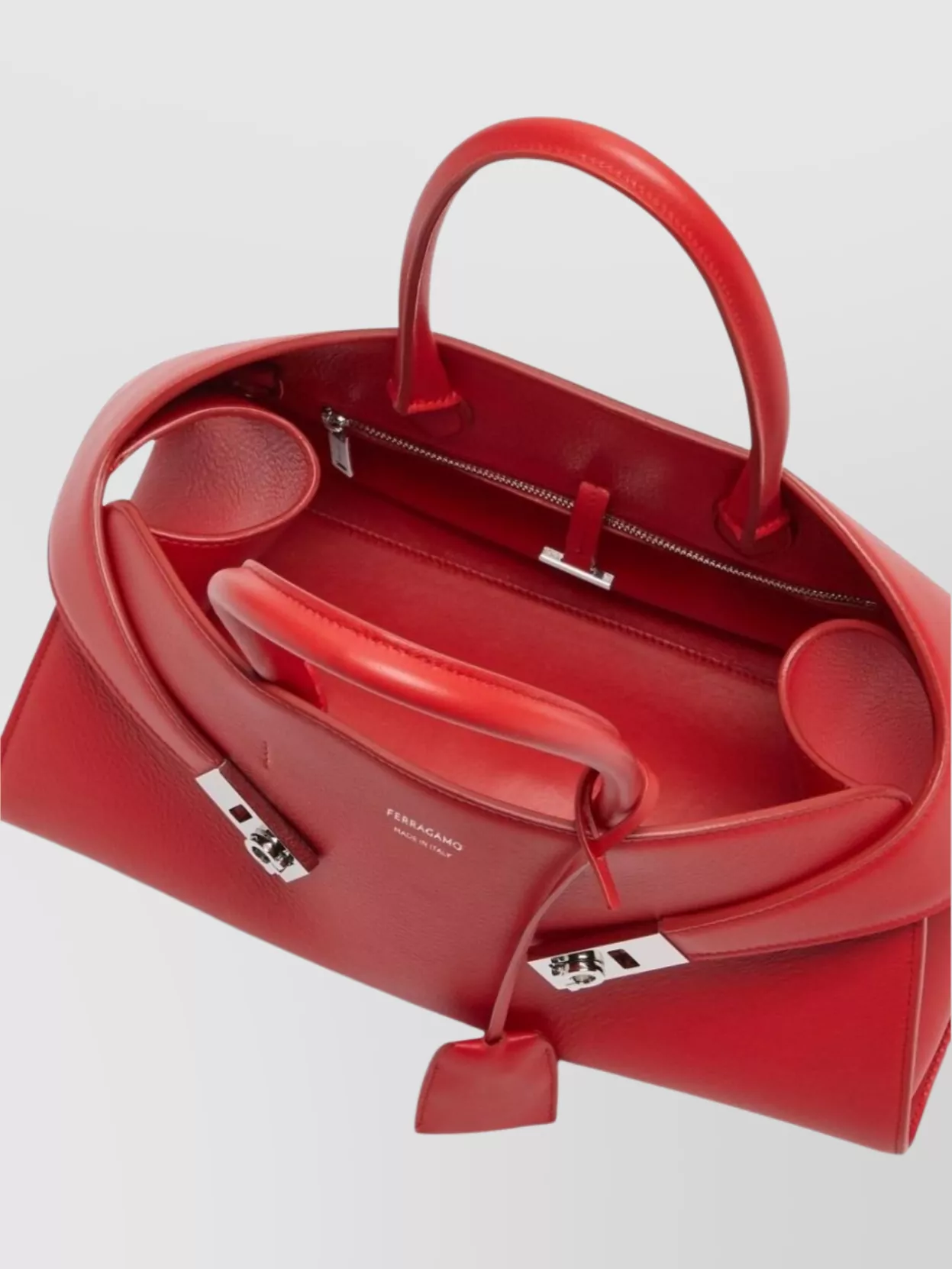 Ferragamo Small Leather Tote Bag Hug
