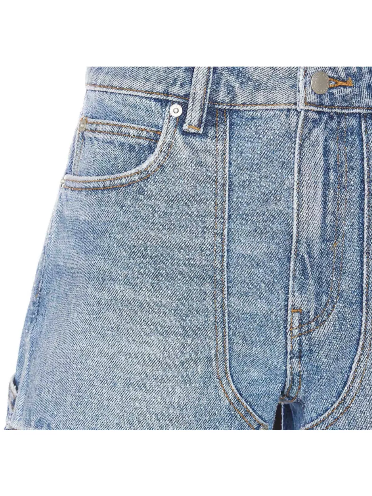 Alexander Wang Denim Shorty Embellished Shorts