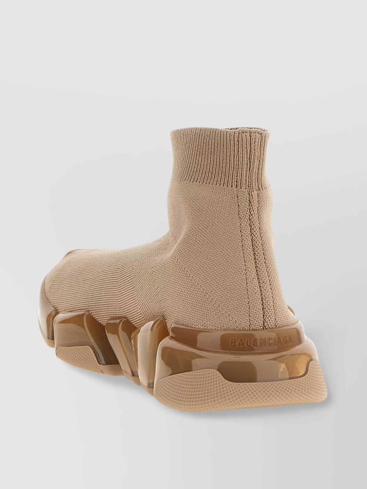 Balenciaga 'Clear Sole Ribbed Ankle Sock Sneakers'