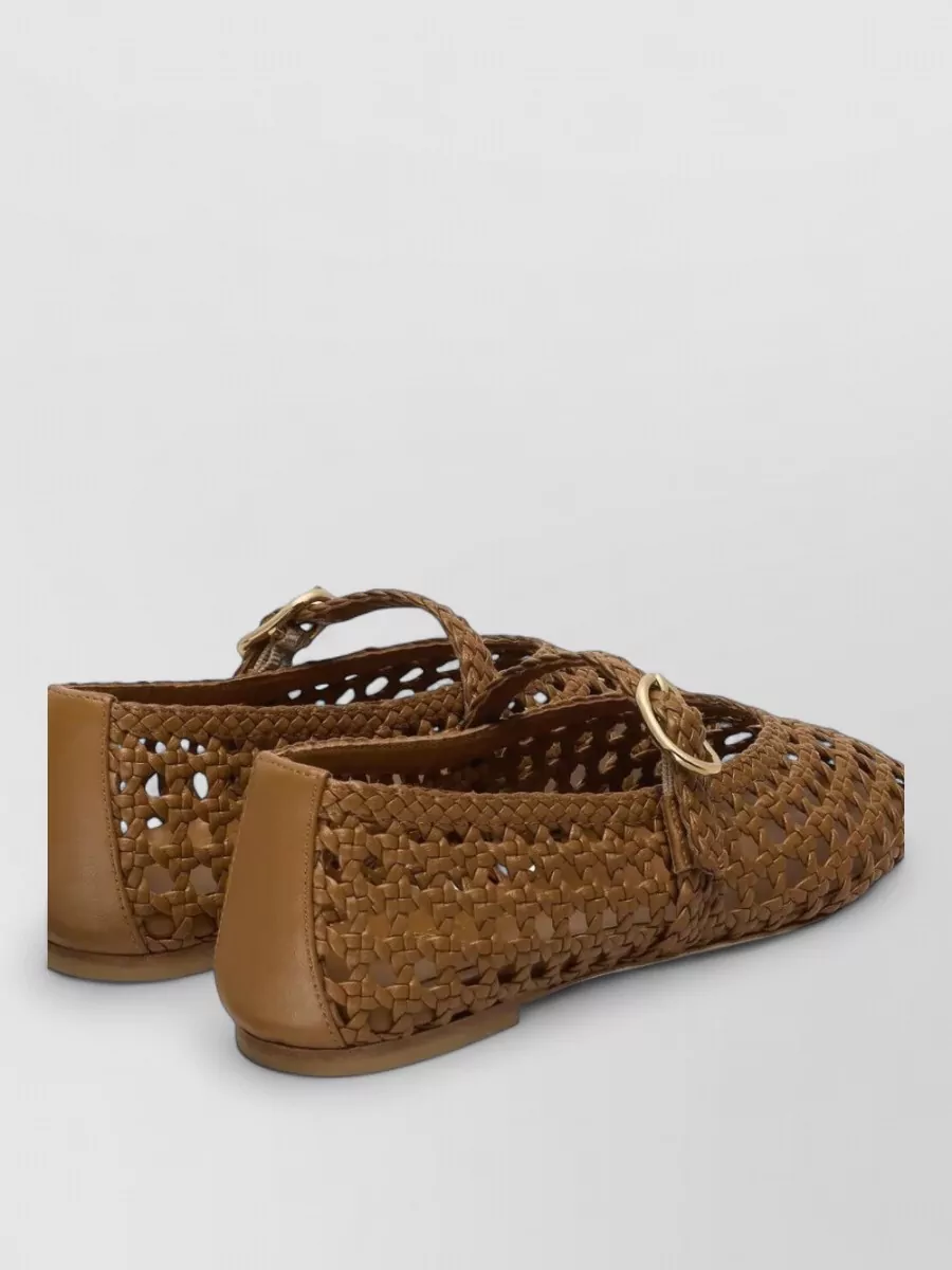 Stuart Weitzman Leather Ballerina Mary Jane Loafers