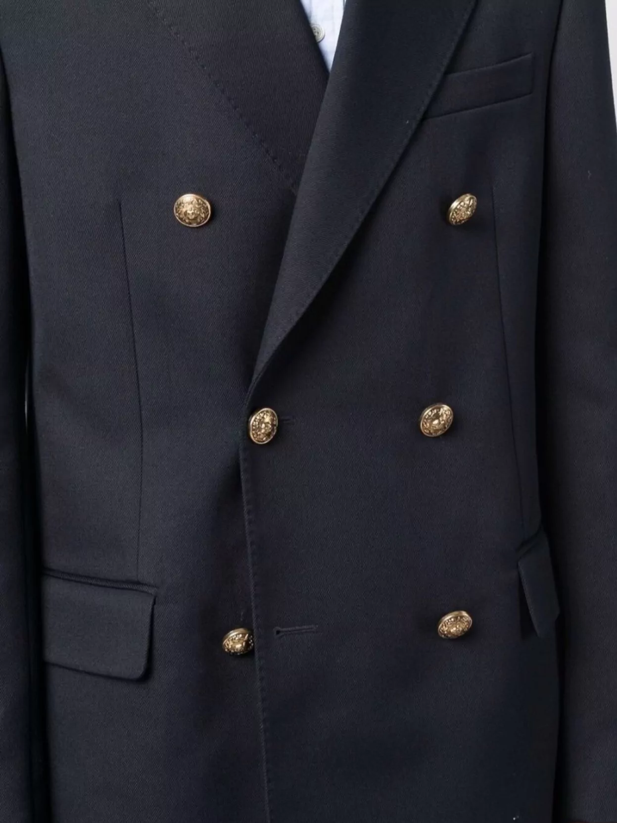Golden Goose Double Breasted Lapel Chest Pocket Flap Pockets