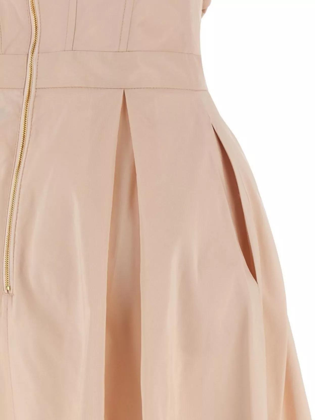 Elisabetta Franchi Embellished Floral Pleated Strapless Long Dress
