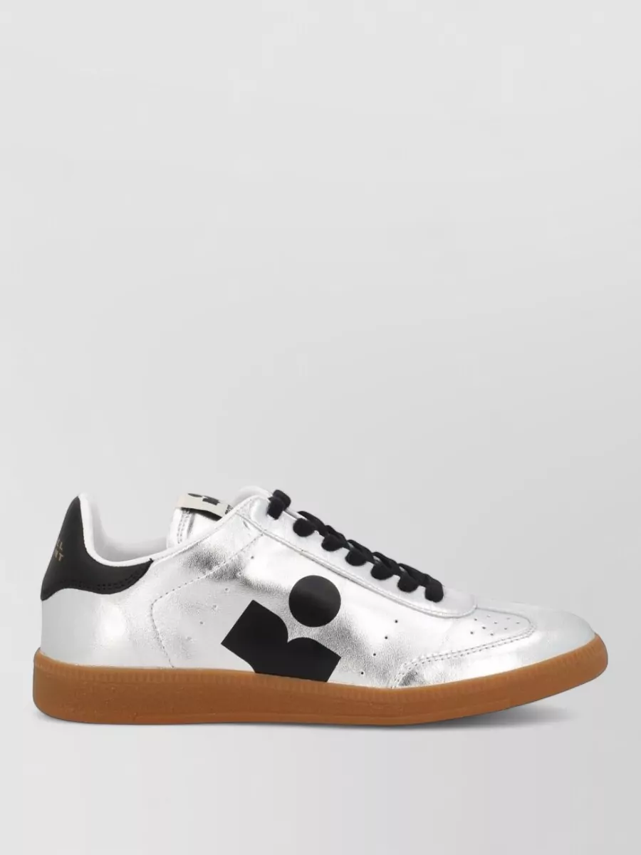 Isabel Marant Sneakers Contrast Heel Tab Metallic Finish