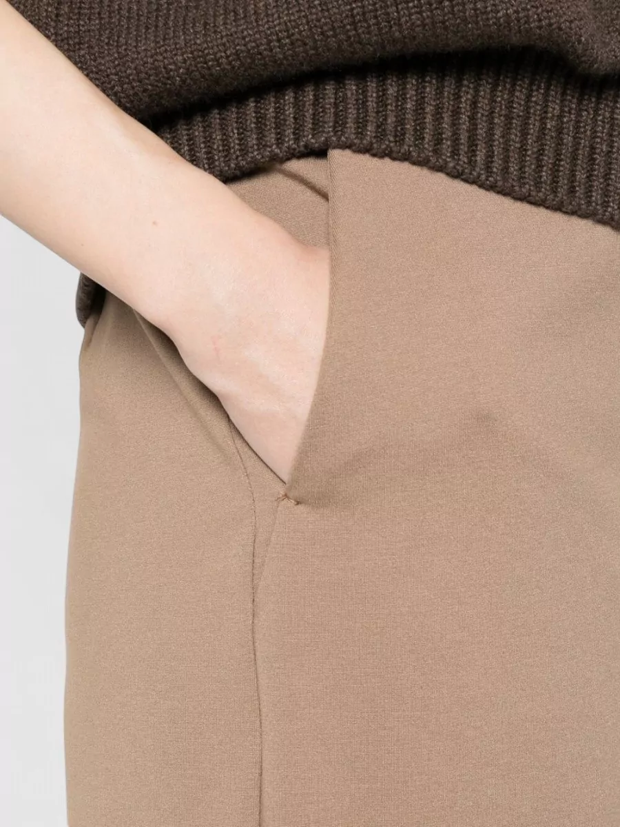 Max Mara High Waist Wide Leg Silk Nylon Trousers