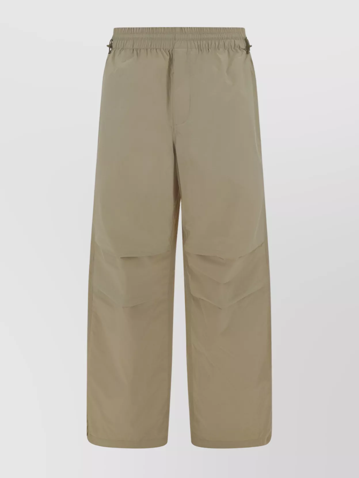 Shop Burberry Adjustable Drawstring Waistband Trousers