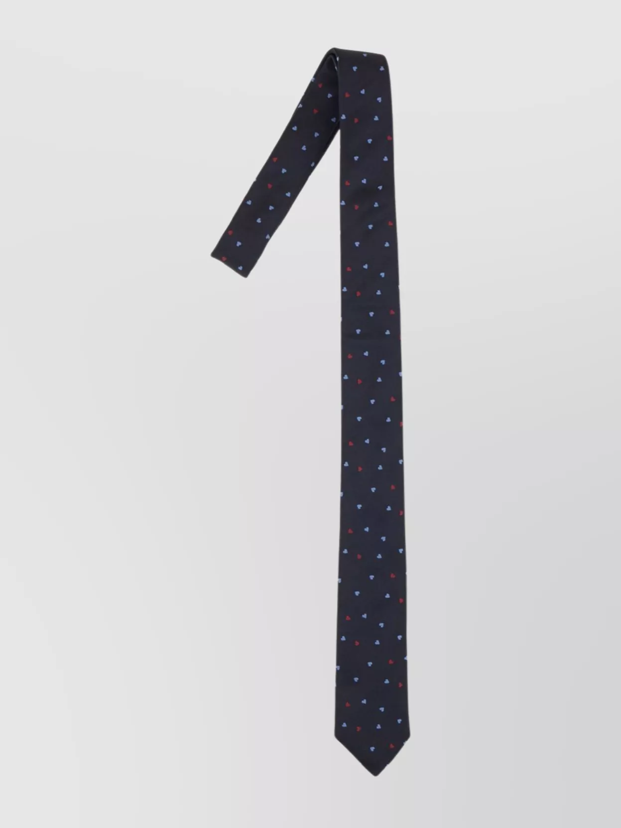 Paul Smith Heart Pattern Silk Tie With Slim Design