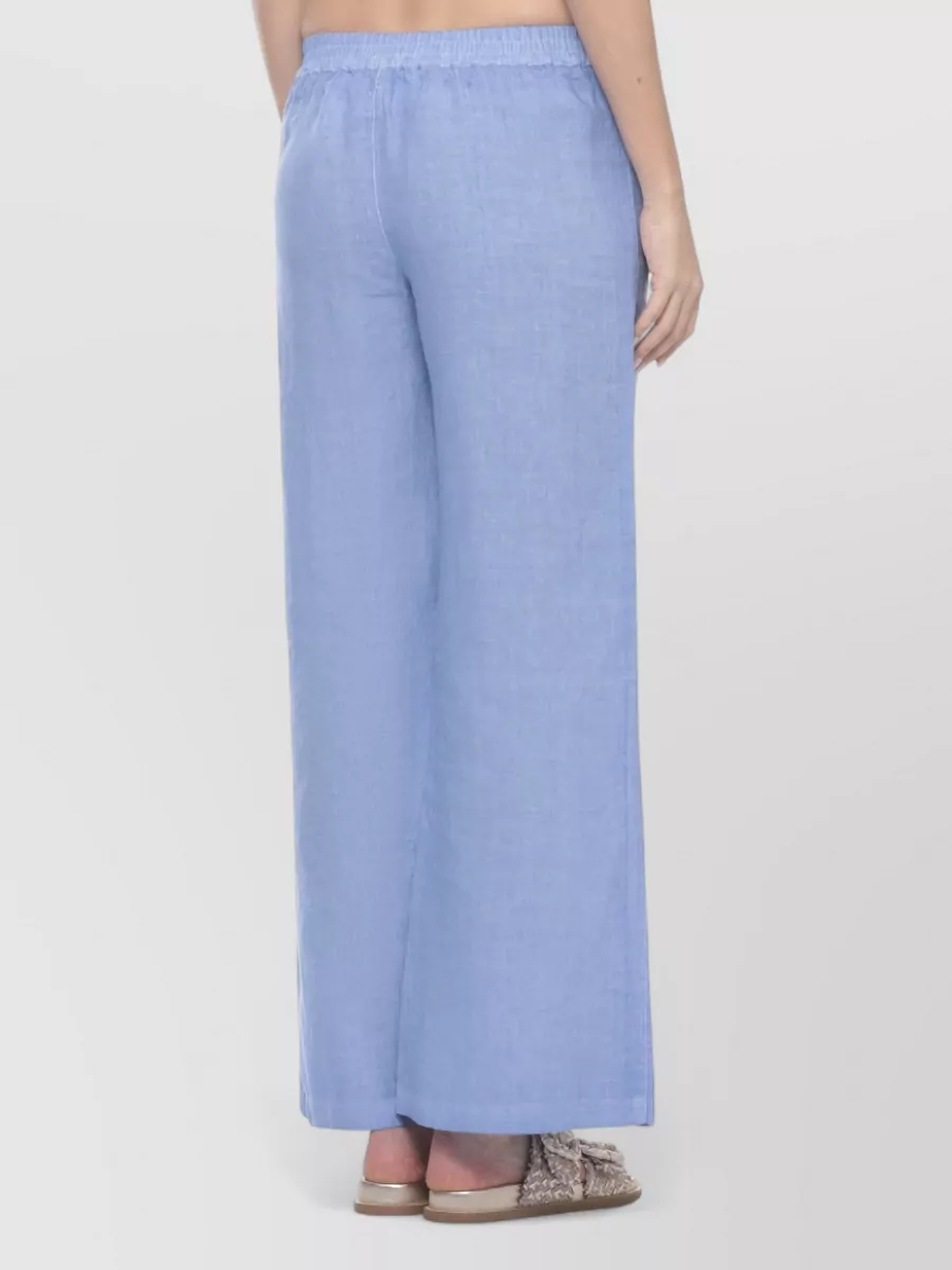 120% Lino Linen Wide-Leg Trousers