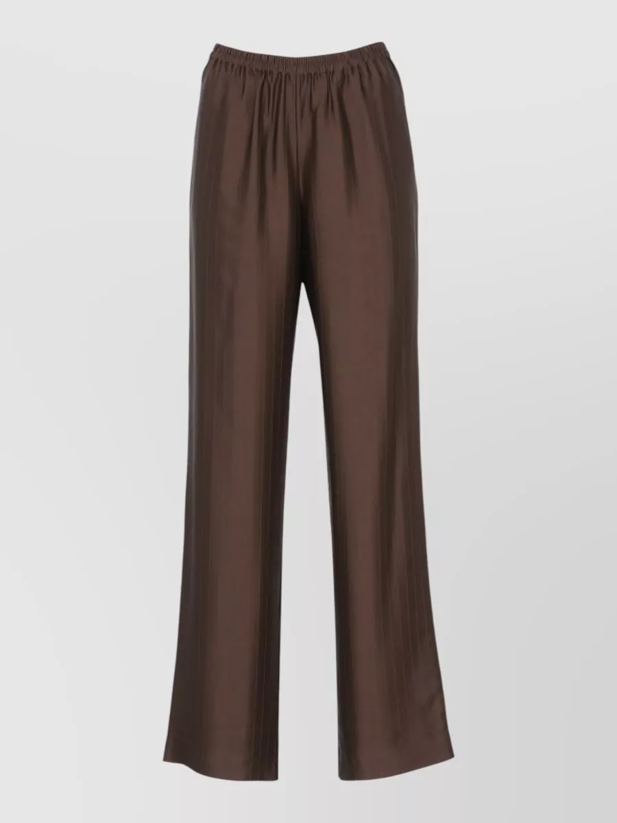 Loulou Studio silk viscose striped loose-fit wide-leg trousers