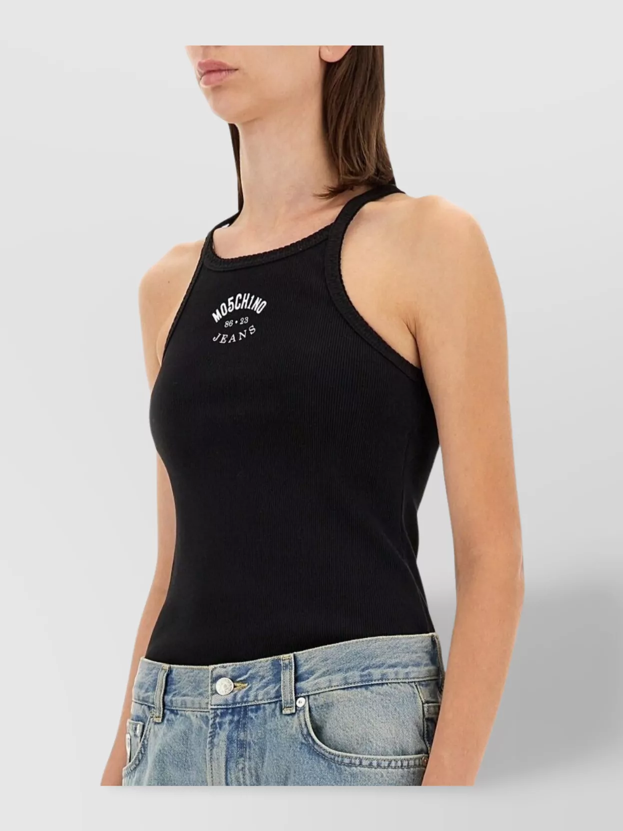Moschino Logo Racerback Tank Top