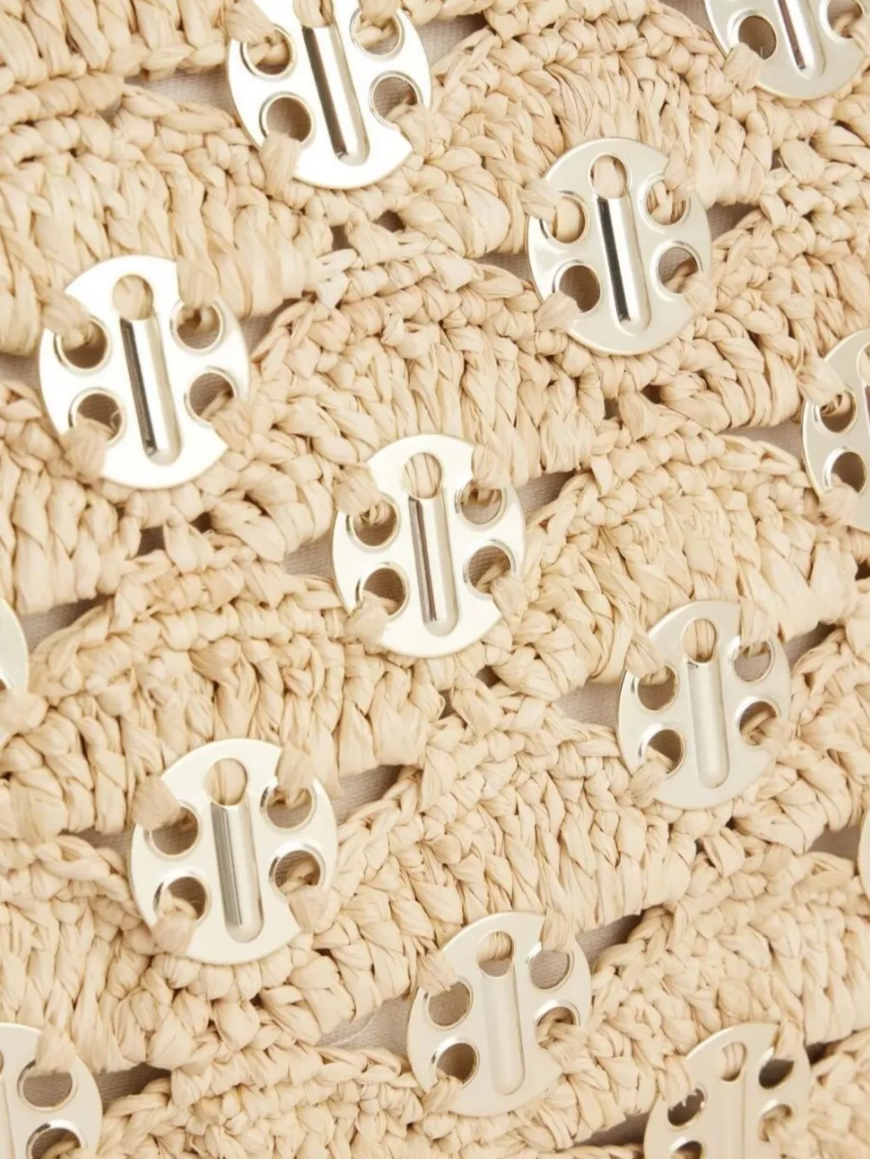 Paco Rabanne Woven Disc Detail Clutch Bag