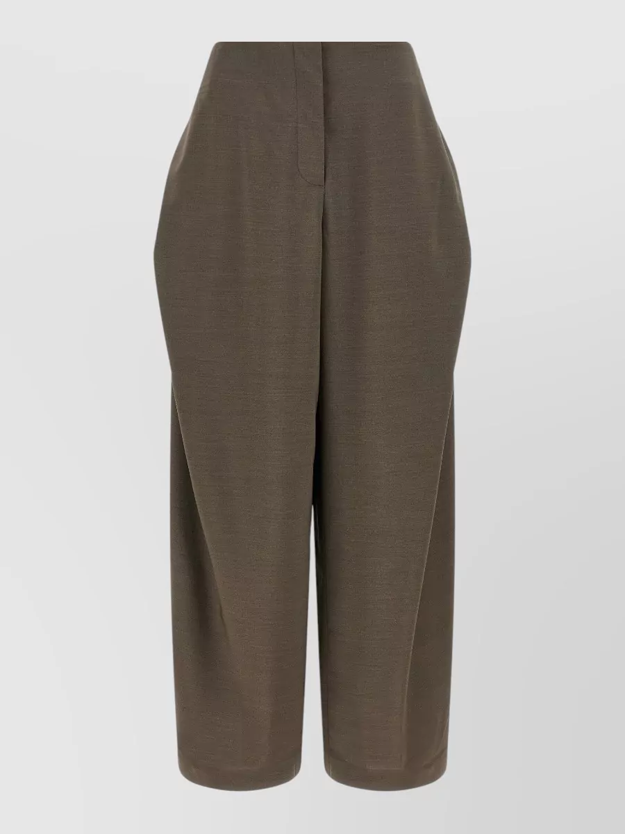 Jacquemus Virgin Wool High-Rise Wide-Leg Tailored Trousers